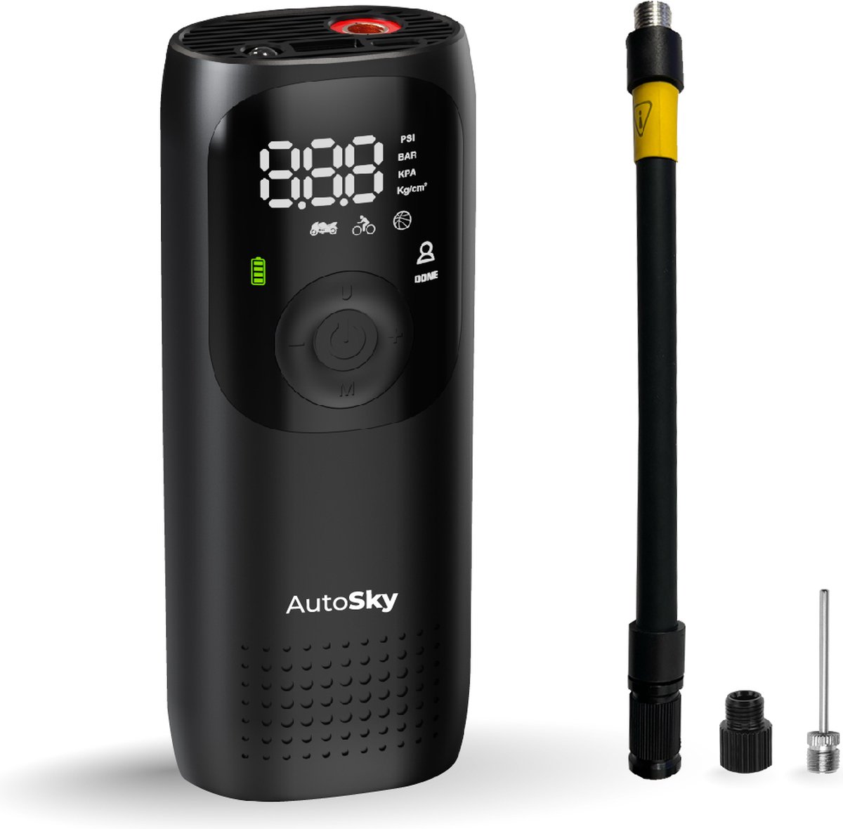 AutoSky EZ2 - Compressor Bandenpomp - Draagbare Luchtcompressor - voor Auto, Motor, Fiets, Ballen en Luchtbed