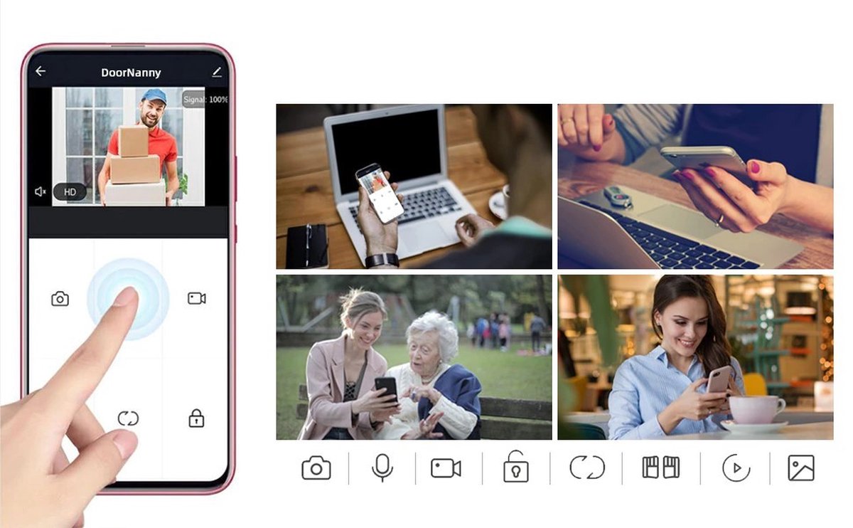 WIFI T-2103V Videodeurbel met Spraakgestuurde App - afbeelding 3