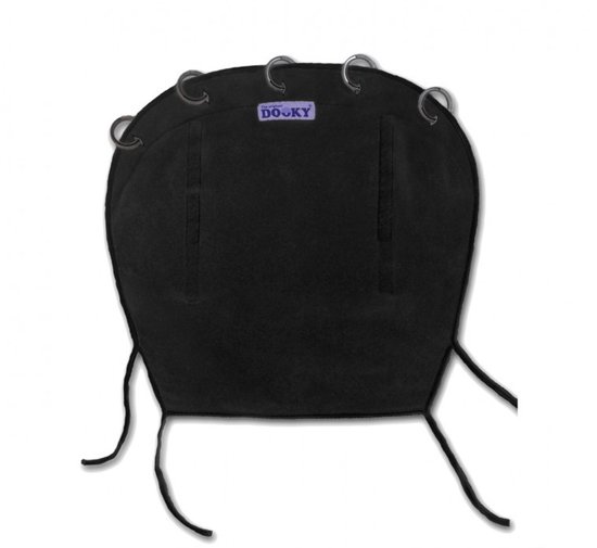 Dooky Universal Cover Zonnescherm Kinderwagen - UV bescherming voor je kind - Zonnedoek Buggy - Uni Zwart