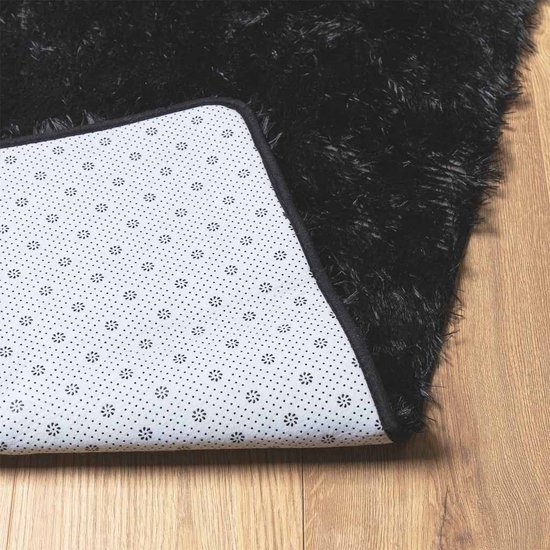 vidaXL - Tapis à poils longs - NAVARRA - 200x290 - cm - polyester - noir