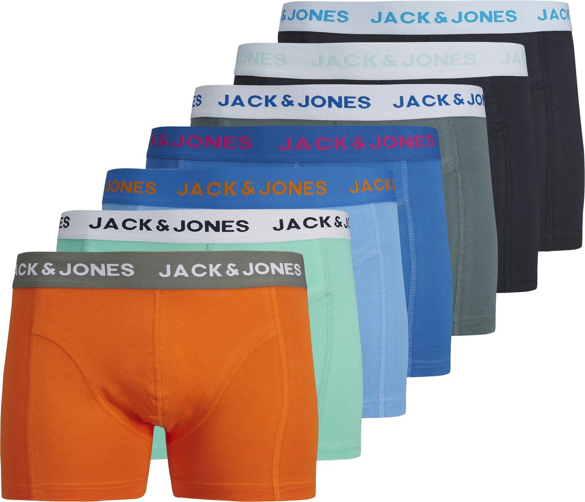 JACK&JONES - JACCARL SOLID TRUNKS 7 PACK - Heren - Onderbroeken
