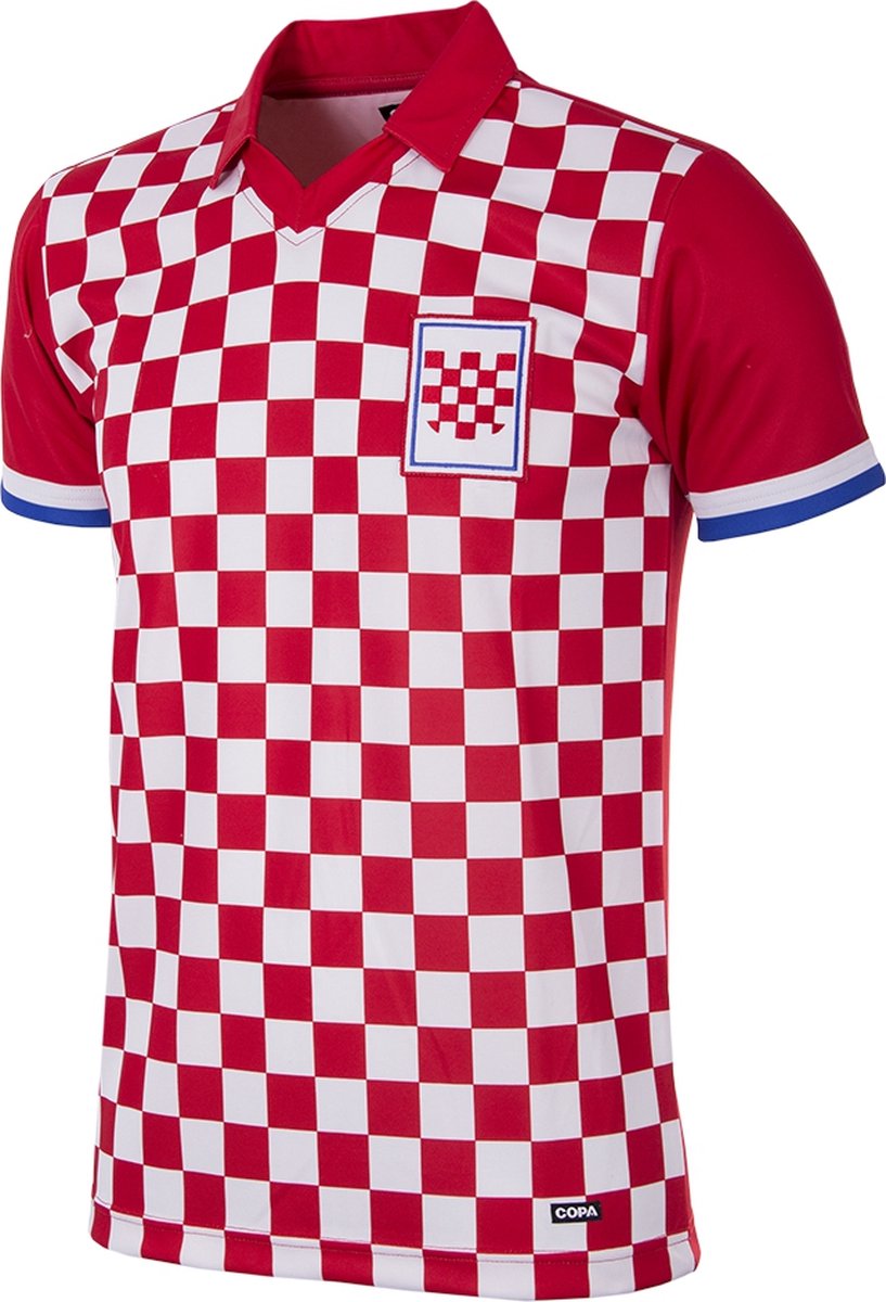 COPA Football - Kroatië 1990 - Retro Voetbalshirt - Heren - L - Rood - Wit