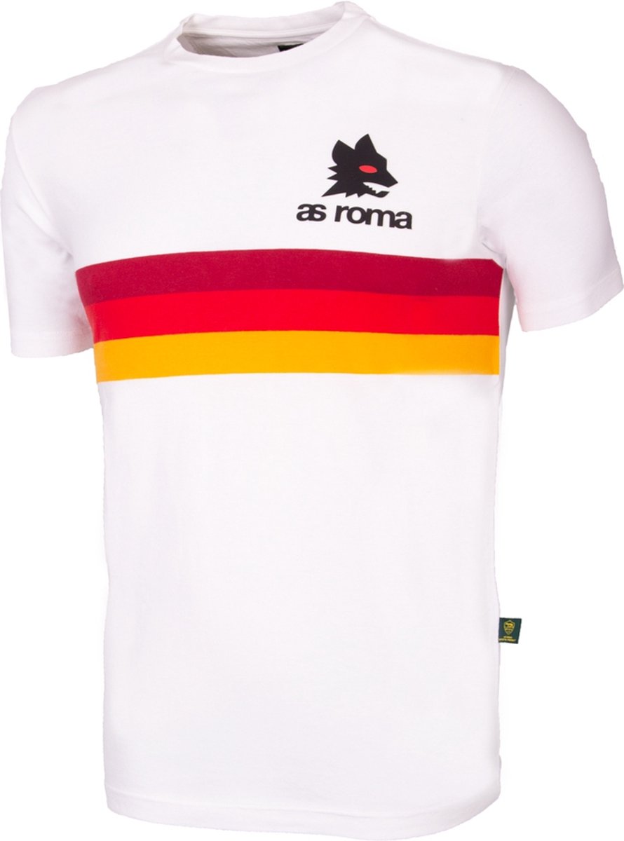 COPA - AS Roma Stripes T-Shirt - Mannen - Wit - S