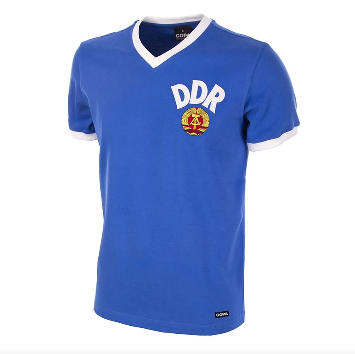 COPA Football - DDR WK 1974 - Retro voetbalshirt - Heren - L - Blauw