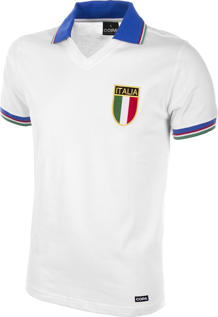 COPA - Italië Uit World Cup 1982 Retro Voetbalshirt - Mannen - Wit - M