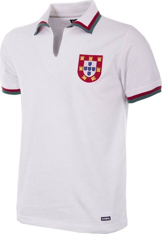 COPA - Portugal Uitshirt 1972 Retro Voetbalshirt - Heren - Wit - M