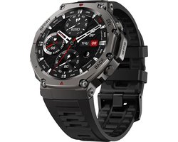 WizBay Premium Select® Smartwatch 1.43 AMOLED - Bellen - GPS - Altitude Luchtdruk Meter - Kompas - AI Voice Assist - Hart Monitor - O2 Bloeddrukmeter - Multi Sport Modi - Slaap - Message - Smartwatches - Zwarte Case - Zwarte TPU Band