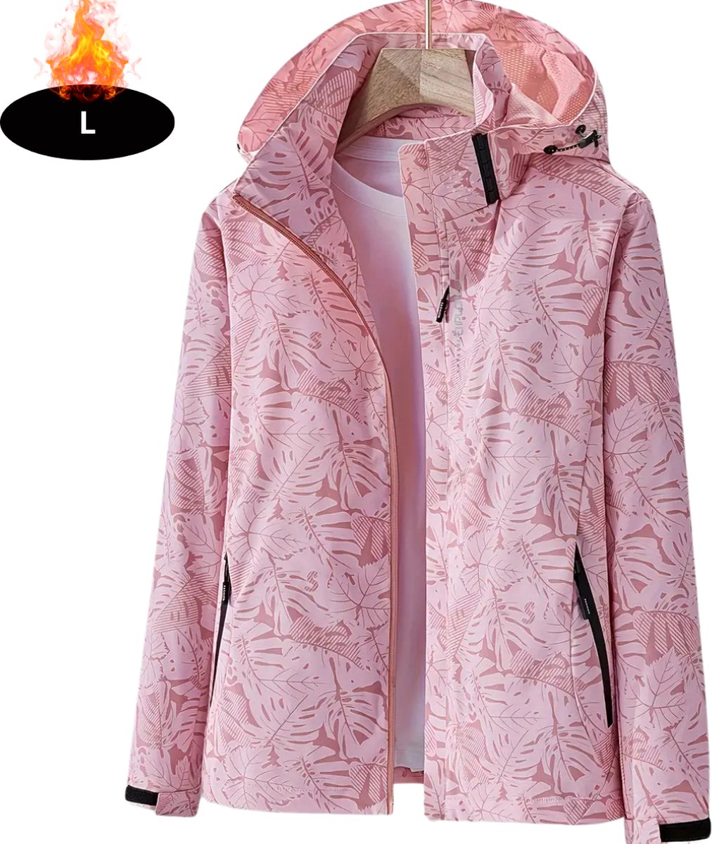 Nivard Windjas Dames Parka Lente & Herfst Jas Volwassen Windjack Windbreaker Outdoor Roze
