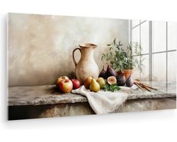 MuchoWow® Glasschilderij 40x20 cm - Schilderij acrylglas - Fruit - Kruiden - Landelijk - Foto op glas - Muurdecoratie woonkamer - Wanddecoratie slaapkamer - Schilderijen