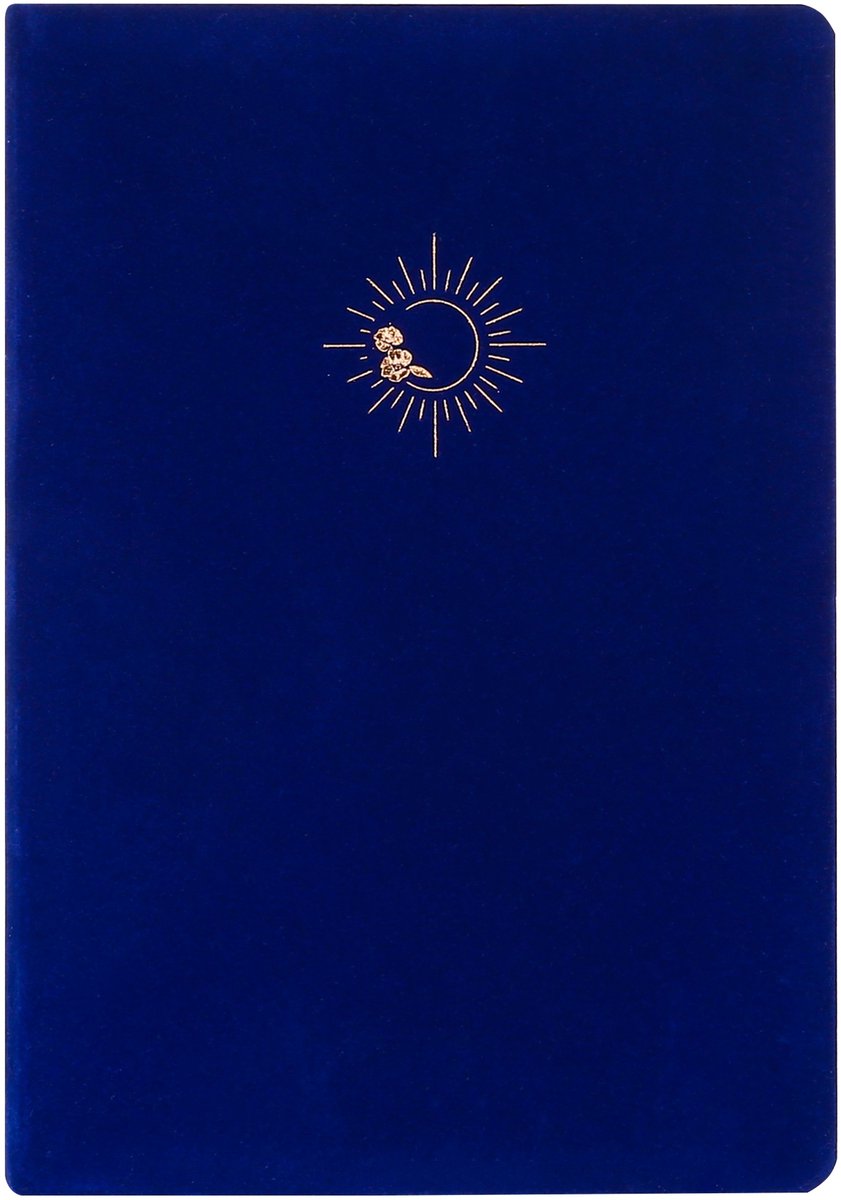 Victoria's Journals - Notitieboek A5 - 160 gsm- Luxe Vegan Suede Leer Hardcover - Donker Blauw