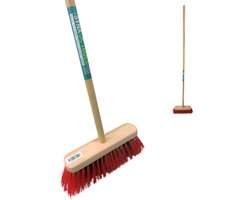 Synx Tools - Dur - Balai de jardin -Nylon - 30 cm - avec manche 130 cm - Produits d'entretien