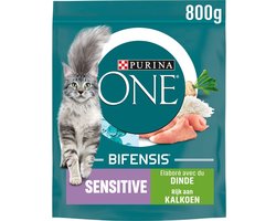 Purina One Sensitive - Kalkoen/Rijst - Kattenvoer - 4x 800 g