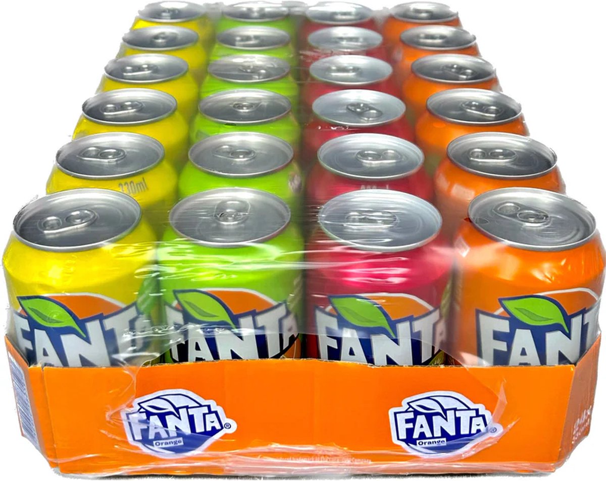 Fanta Mix 24 x 0,33L (Orange, Exotic, Lemon, Strawberry & Kiwi)