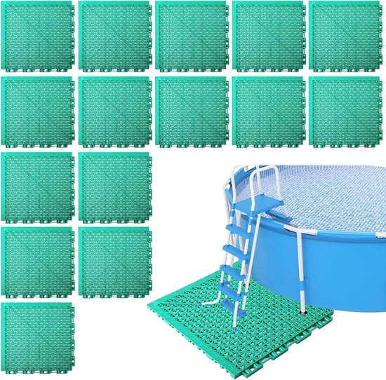 Bubbelbadmat, antislip, waterdichte bubbelbad-pad, herbruikbare zwembadmat, vloerbeschermer voor bubbelbad, wasbare vloermatten, voor zwembad, rond, 200 cm