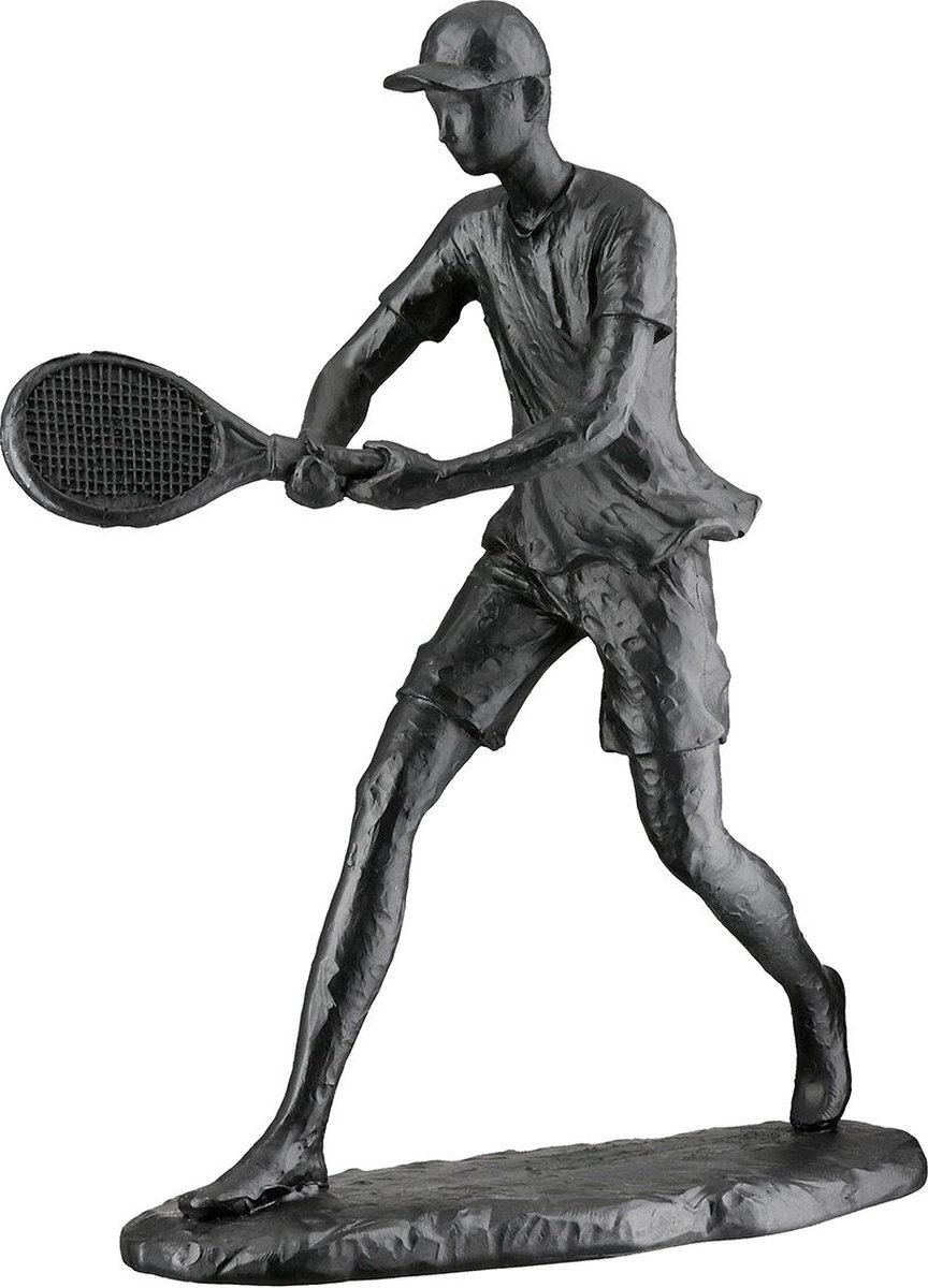 Gilde Handwerk - Beeld - Sculptuur - Tennis - Man - Polyresin - 6x14x20cm