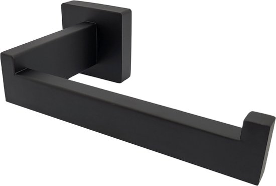 VDN Stainless Toiletrolhouder Zwart - WC Rolhouder - Toiletpapier houder - RVS
