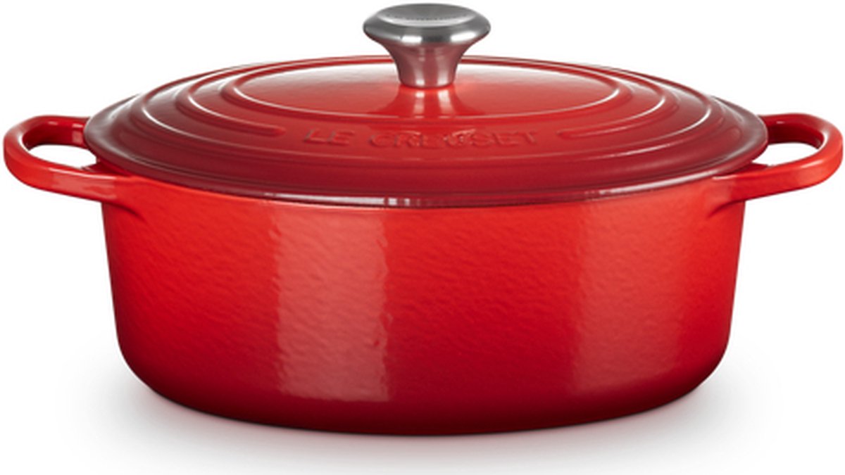 Le Creuset Gietijzeren ovale braadpan Kersenrood 40cm 13,9l