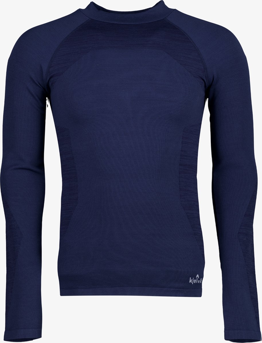 Kjelvik heren thermoshirt met lange mouwen blauw - Maat L