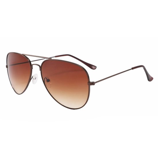 Fako Sunglasses® - Kinder Pilotenbril - Piloot Zonnebril - Jongens Zonnebril - Meisjes Zonnebril - Lichtbruin van Fako Sunglasses® — afbeelding 2