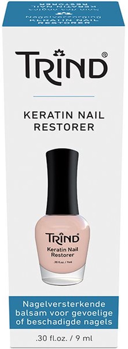Trind Keratine Nagelhersteller – Hydraterende Olievrije Nagelverzorging – Herstelt en Versterkt Broze Nagels – Met Keratine en Vitamine E – 9ml