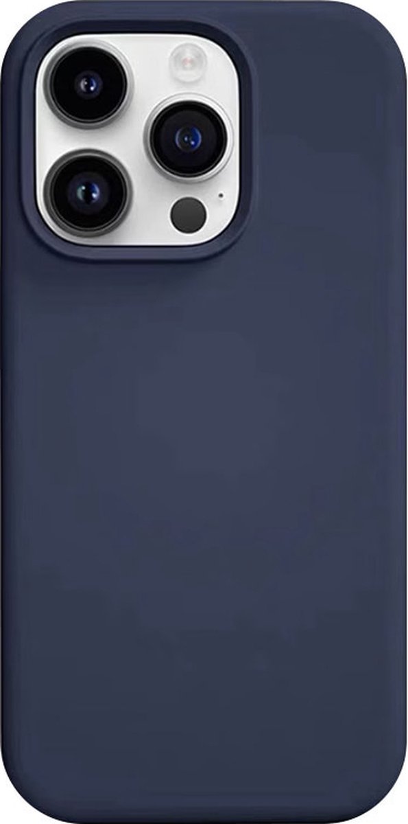 Trusmi CF33-070- iPhone 16 Pro Max siliconen hoes – Donkerblauwe kleur, Slim Fit Beschermcase, Slank Design, Schokbestendig, Anti-Vingerafdruk en Krasbestendig