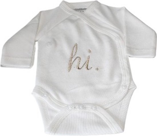 Brievenbus cadeau Hi - cadeau baby - kraamcadeau - romper - babymutsje - babyslofjes van Mamaloes — afbeelding 2