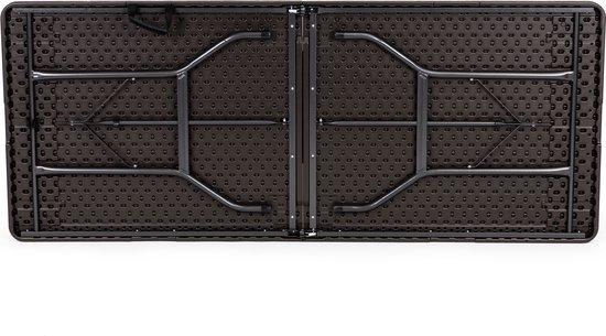 Campingtafel - Klaptafel 179x74 cm - Hout look - Duurzaam HDPE tafelblad - Viking Choice — afbeelding 4