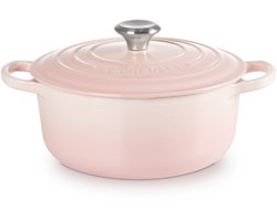 Le Creuset Gietijzeren ronde braadpan Shell Pink 24cm 4,2l