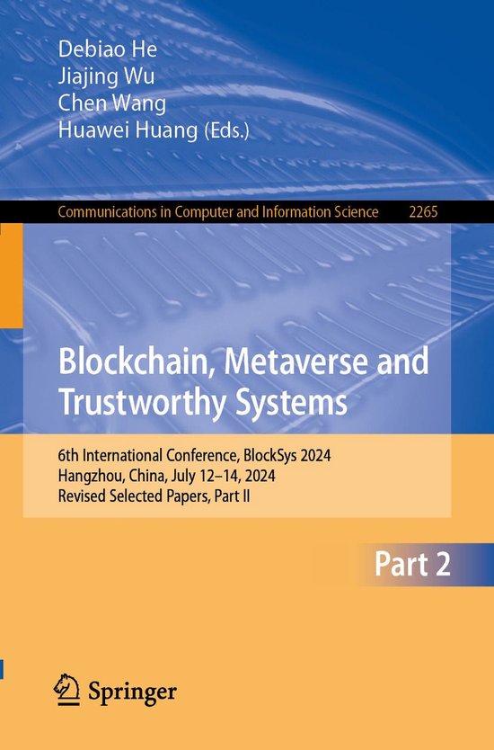 Springer Nature Proceedings Computer Science 2 - Blockchain, ... - cover