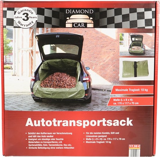 Diamond Car - Sac de coffre de voiture - Sac de voiture - 1350 litres - Couleurs Assorti