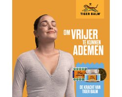 Tiger Balm Wit - Tijgerbalsem - Om vrijer te ademen - Verzachtende invloed op voorhoofd en slapen - Spierbalsem - 19 gram