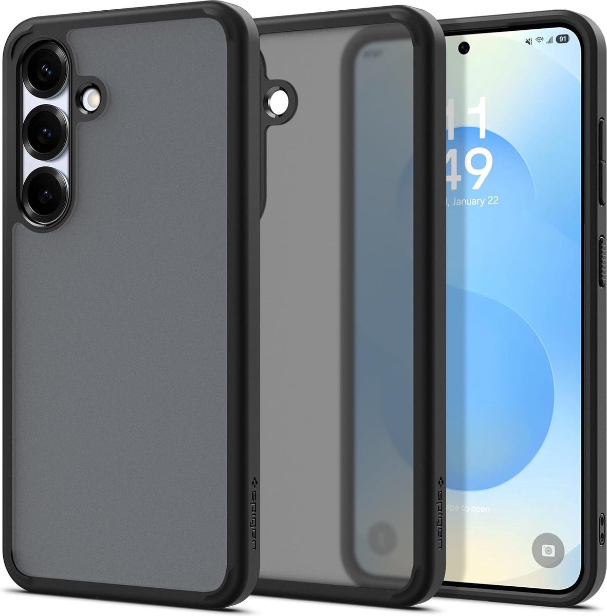 Spigen Geschikt voor Samsung Galaxy S25 Plus - Ultra Hybrid - Back Cover hoesje - Black