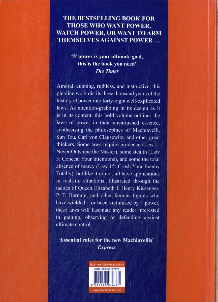 48 Laws of Power - back cover