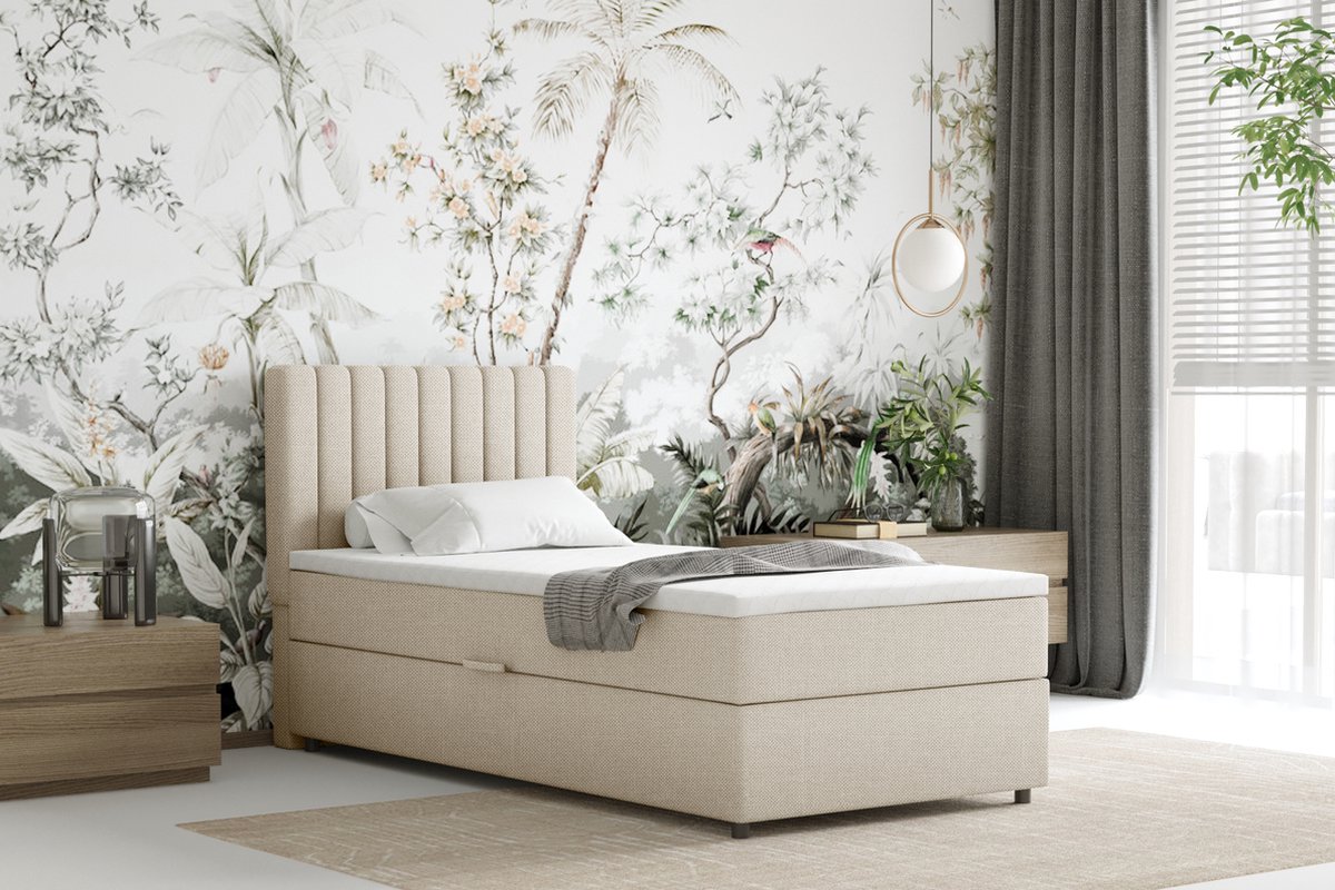 Boxspring Everest 90 x 200 cm tweepersoons met hoogwaardige - afbeelding 2