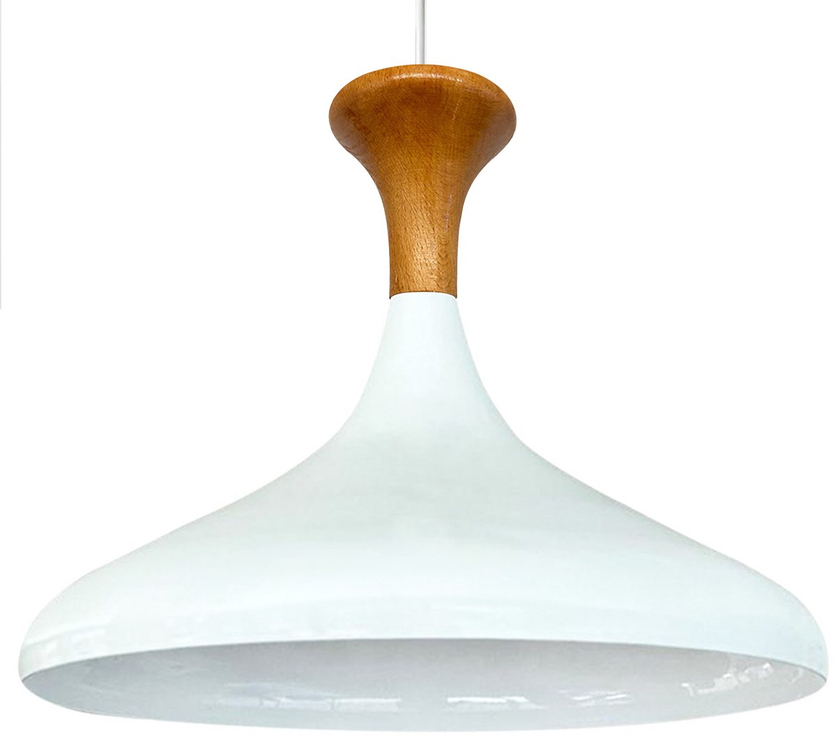 Bamyum Champion Hanglamp Van Hout, 35 cm Wit Hanglamp Metaal E27