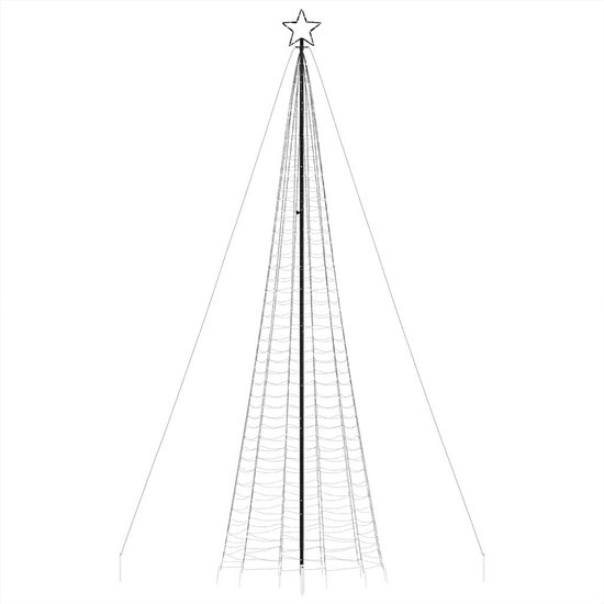 vidaXL - Cône lumineux - avec - Piquets de terre - 1534 - Blanc chaud - LED - 500 - cm