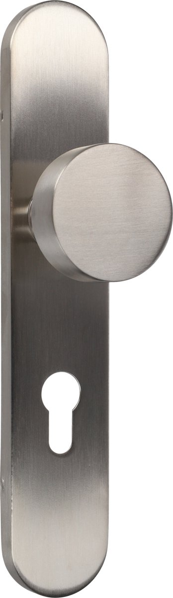 Knopschild rvs pc72 45x245mm afgerond