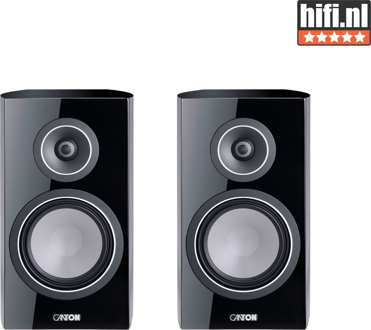 Canton Vento 30 – Passieve Boekenplank Luidspreker – Compacte Speakers – HiFi geluid – Pianolak Zwart (per paar – 2 stuks)