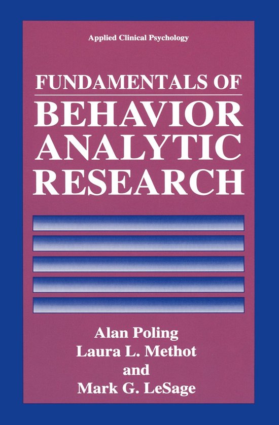 Fundamentals of Behavior Analytic Research - cover