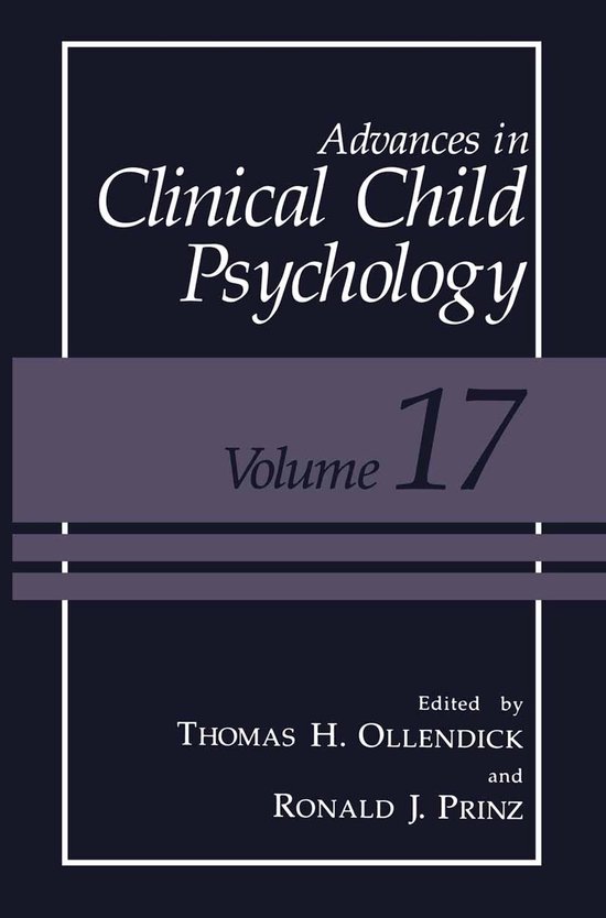 Advances in Clinical Child Psychology - cover