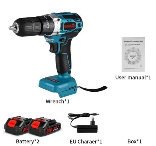 Professionele accu-combihamer voor Makita 18V BL-serie accu, 18 V accuboorhamer, 3-in-1 borstelloze boorhamer 26 mm (zonder accu's en oplader