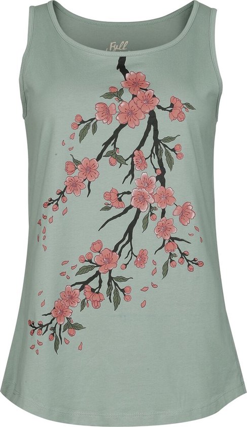 Full Volume groen top met bloemenprint - Dames - M