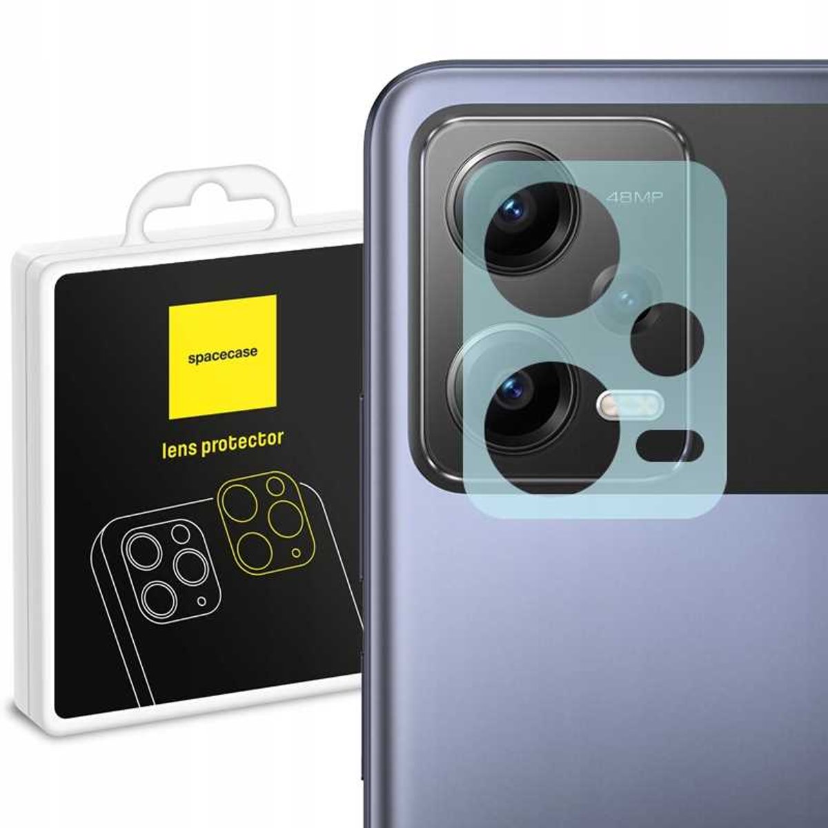 Spacecase Gehard Glas Voor Poco X5 Redmi Note 12 5G 5D Camera
