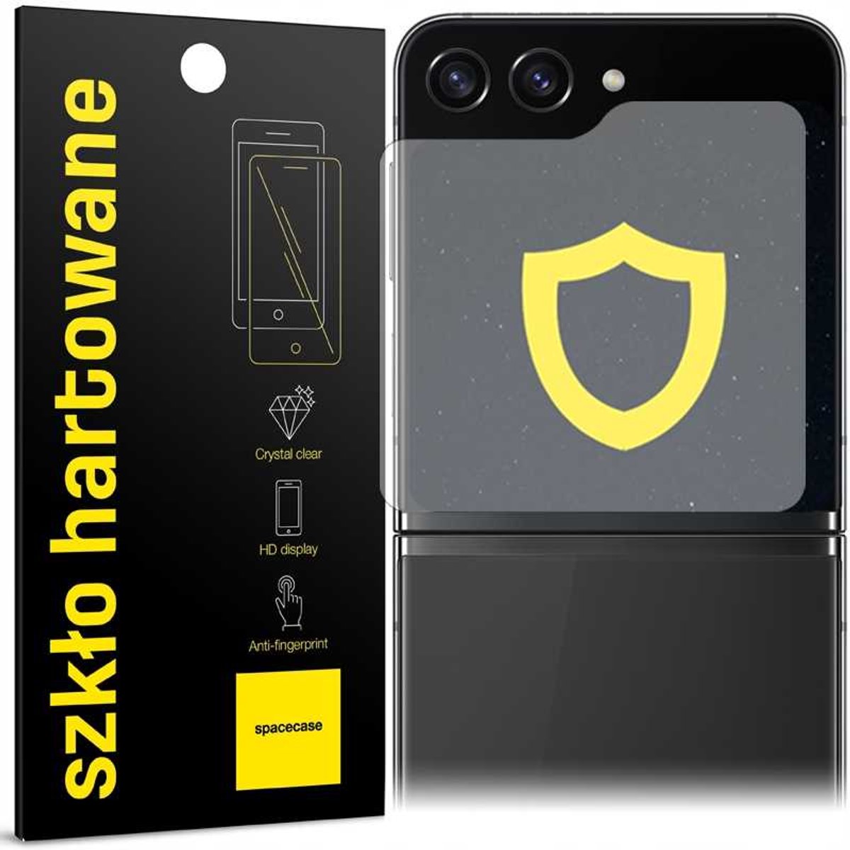 Spacecase Gehard Glas 2.5D Voor Samsung Galaxy Met Flip 5 Klein Scherm