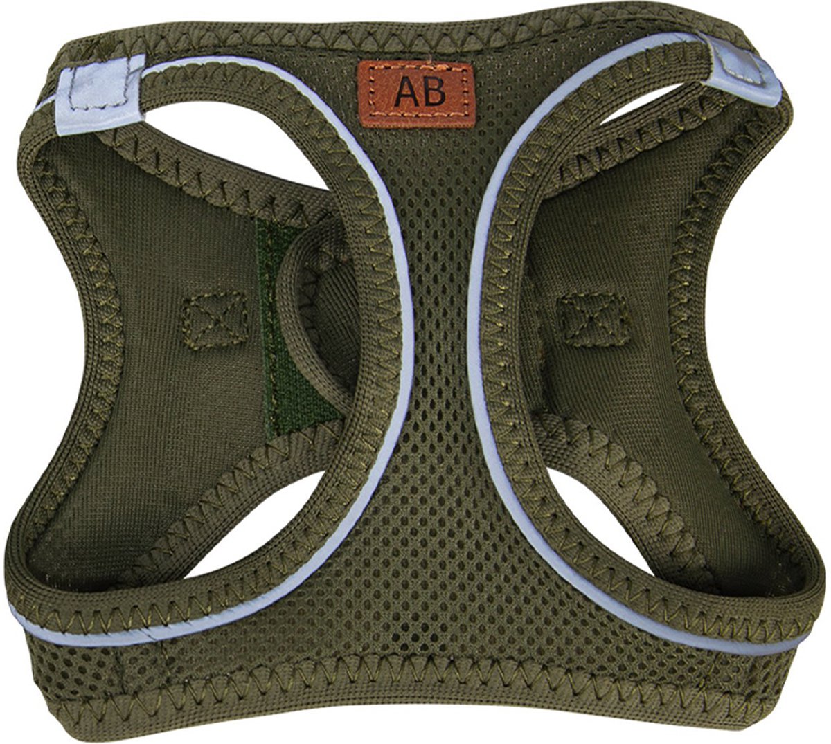hondentuigje Animal boulevard - honden harnas groen - reflecterend XL - nek max 52 cm - romp max 58 cm - 12-16 kg