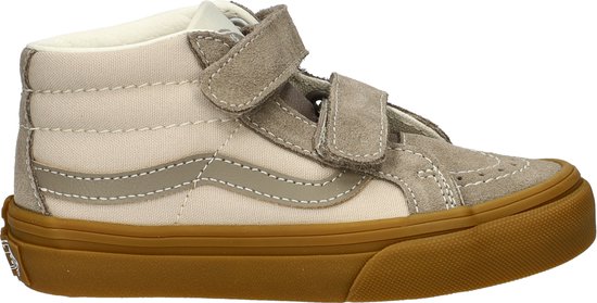 Beige Velcro Vans Vans SK8-Mid Fermetures Velcro High Beige Taille