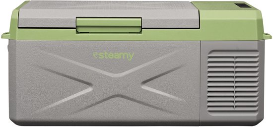 Steamy-E Single Zone Elektrische Compressor Koelbox - Single Zone - 16 liter - 12V en 230V - voor auto en camping - Grijs van Steamy — afbeelding 2