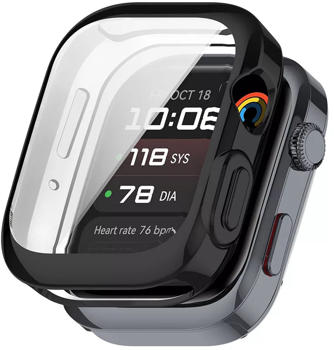Strap-it Schokabsorberend TPU hoesje - case geschikt voor Huawei Watch D2 (zwart)
