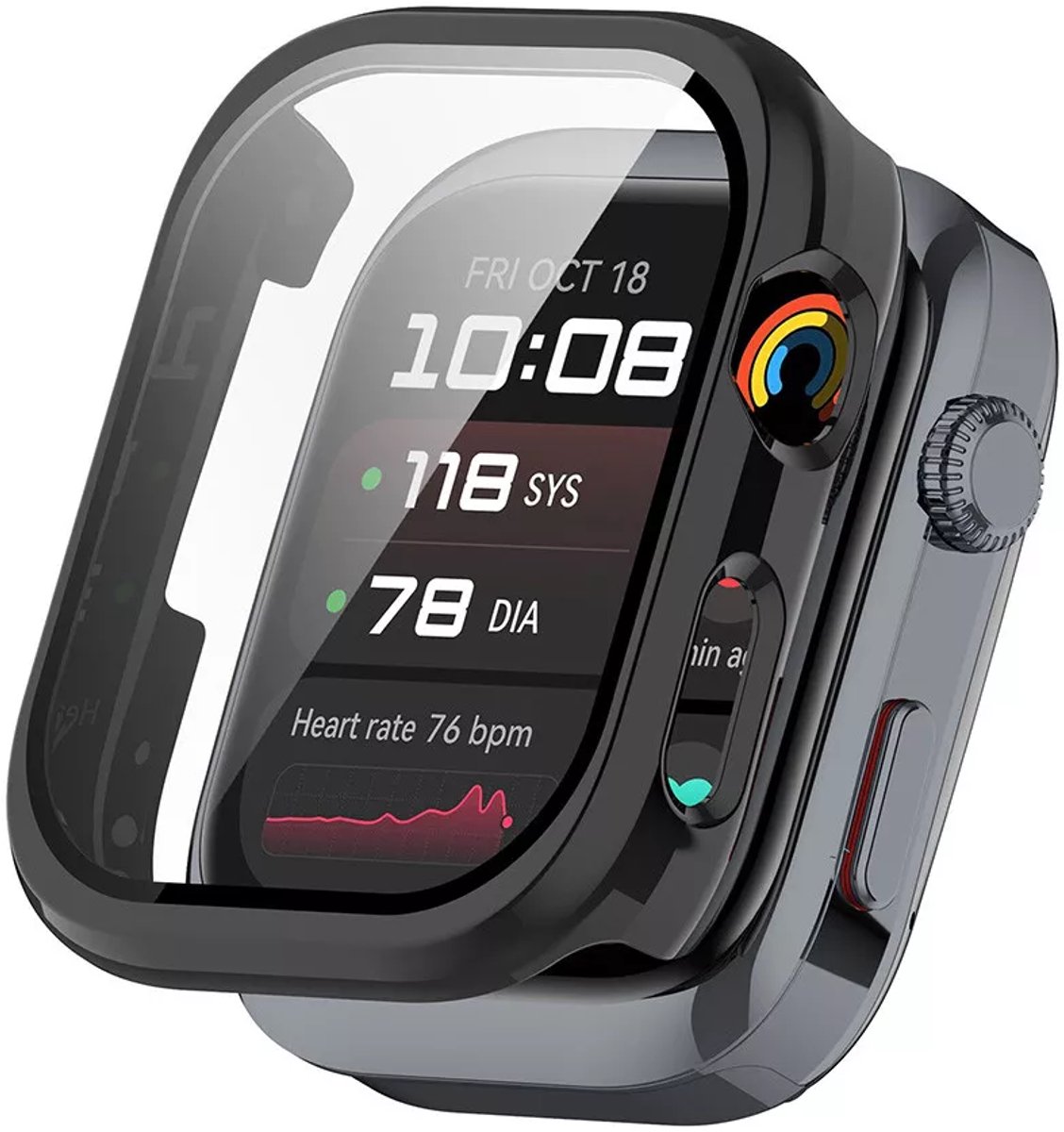 Strap-it Hard case hoesje met screen protector - geschikt voor de Huawei Watch D2 (zwart)