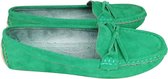 Nivard Loafers Dames - Met Hak - Damesschoenen - Instappers - Groen - Maat 40.5